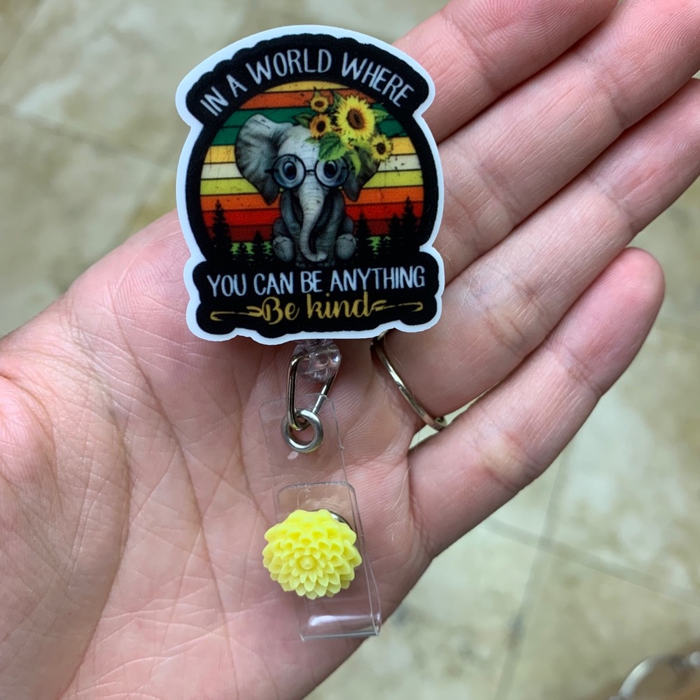Be Kind Retractable Badge Holder
